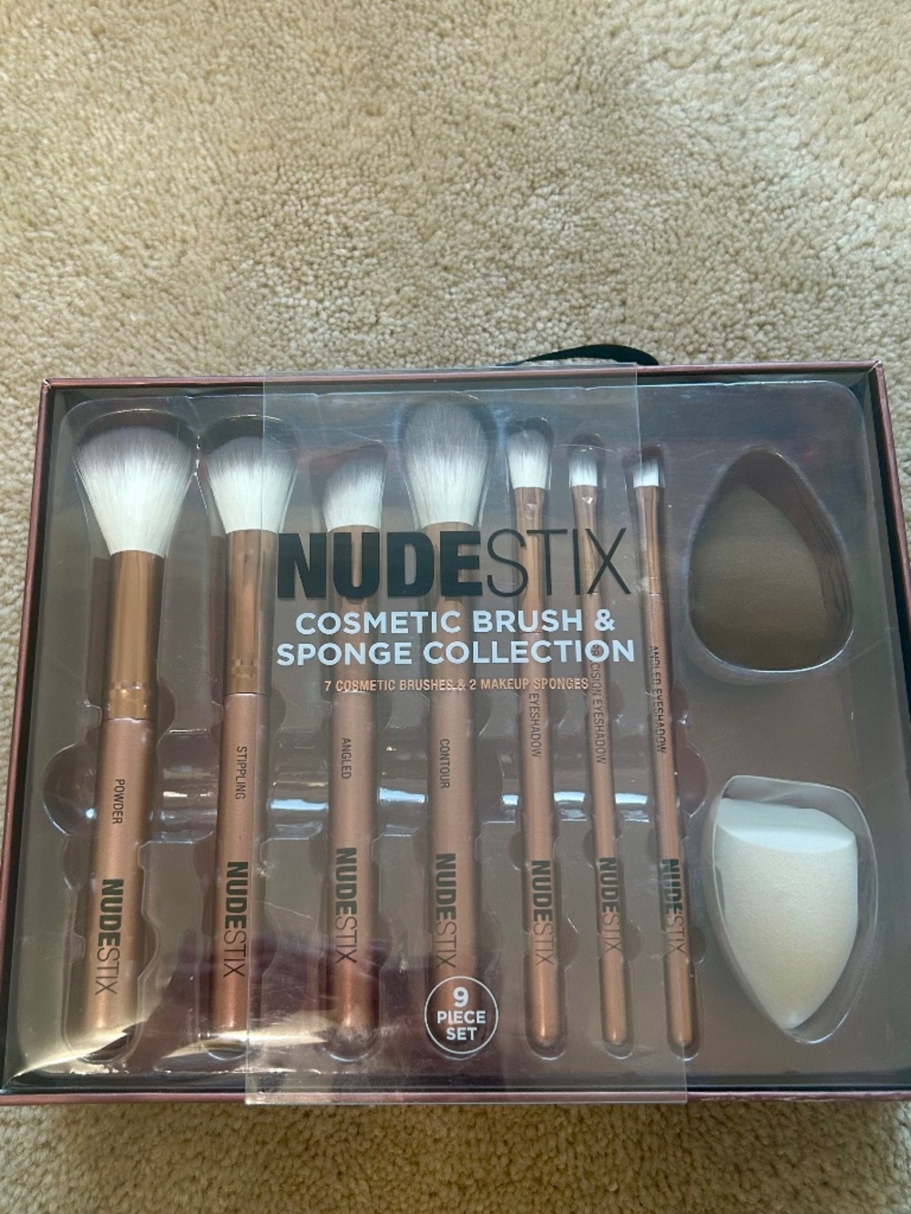 NEW Nudestix Cosmetic Brush and Sponge Collection 9 Piece Set